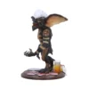 Gremlin Figurine Collectible Brown Resin With White Hair Crest Gremlin figurine with white hair crest holding playing cards and beer on wooden base The-Hidden-Hatch