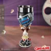 Gremlins Gizmo Collectible Cup Metallic Silver Popcorn Base Gizmo holding a metallic Gremlins movie collectible cup atop a popcorn base The-Hidden-Hatch