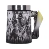 Gotham Villains Mug Stainless Steel Black‑White Comic Design A detailed Gotham City mug featuring The Joker and The Riddler in black‑and‑white comic art.