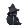 Dark Fantasy Turtle Figurine Resin Statue - Black Wizard Hat A dark fantasy turtle figurine wearing a floppy wizard hat with mystical symbols on its shell.