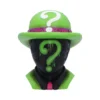 Stylized Riddler-inspired bust with green hat, puzzle-patterned black face, and dripping question mark.