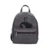 Nightmare Before Christmas Faux Leather Backpack - Dark Gray Dark gray faux-leather mini backpack with embossed Jack and Sally design from The Nightmare Before Christmas The-Hidden-Hatch