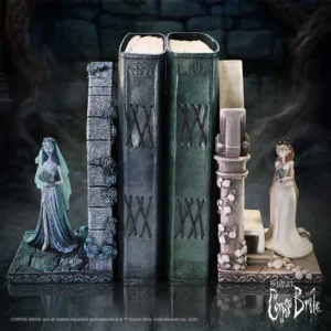 Corpse Bride Gothic Resin Bookends Set Blue Green Contrasthidden Hatch Gift ideas for book lovers. Corpse Bride Gothic Resin Bookends Set Blue Green Contrasthidden Hatch