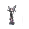 Dark Angel Fantasy Figurine Resin Statue - Black Wings & Staff Dark angel fantasy figurine with black wings, purple gown, and staff on gothic cloud base