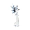 Ice Queen Fairy Figurine Resin Sculpture - White Frost Wings A figurine of an ice queen fairy with crystal wings, white gown, and frost-blue staff.
