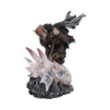 Knight Figurine Statue Resin Dark Armor - Slain White Dragon Base A detailed knight figurine standing over a slain white dragon on a rocky fantasy base.