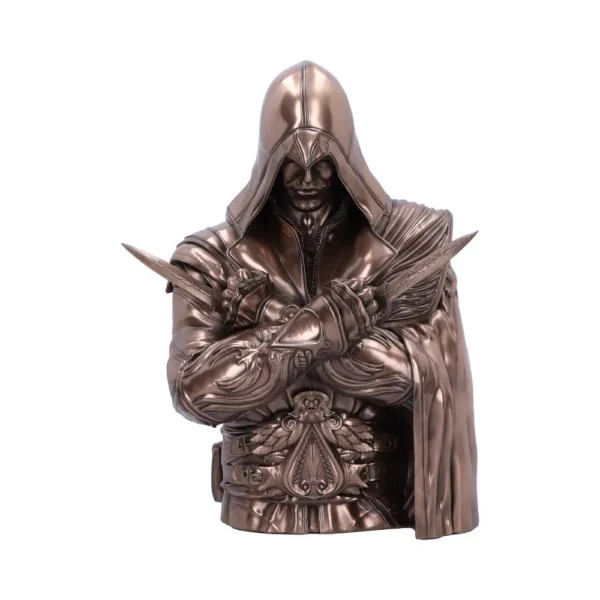 Ezio Bronze Hooded Warrior Bust Sculpture Ezio Bronze Hooded Warrior Bust Sculpture