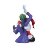 Joker And Harley Quinn Resin Figurine - Purple Dynamic Embrace Joker and Harley Quinn resin figurine in colorful dynamic embrace, purple coat and vivid comic detail.