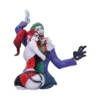 Harley Quinn And Joker Resin Statue - Purple Red Embrace Harley Quinn and Joker resin statue in colorful embrace, showcasing vivid comic-style detail.