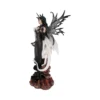 Dark Fairy Figurine Resin Statue Black Dress With White Dragon Dark fairy figurine with black wings and white dragon on fiery volcanic base by Nemesis Now.