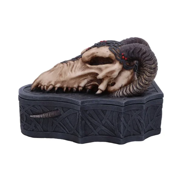 Ram Dragon Skull Gray Resin Box Ram Dragon Skull Gray Resin Box