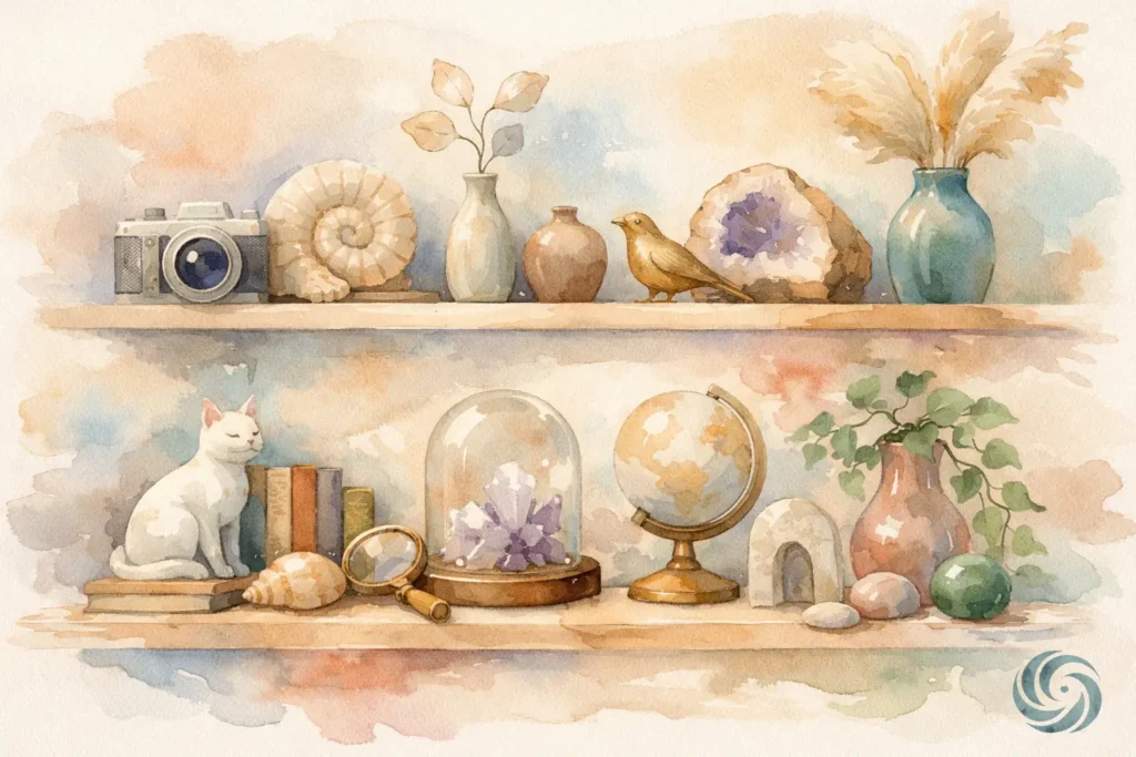 11 Collector Shelf Styling Ideas That Work Collectible from our Alternative Homeware Category