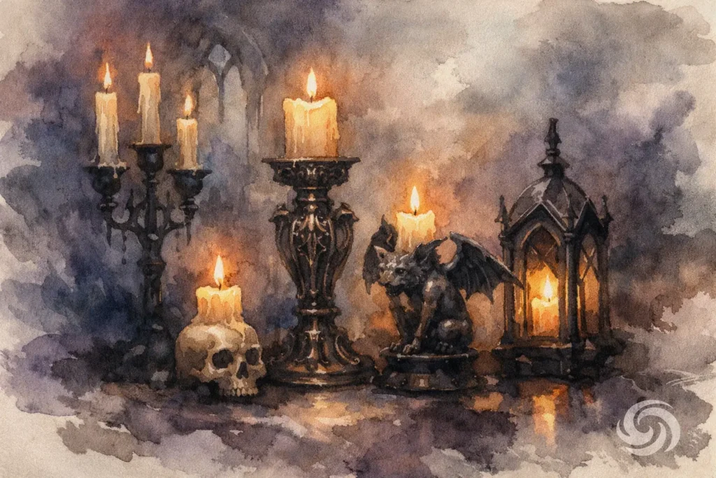 Gothic candle holders