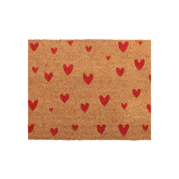 Natural Red Love Heart Doormat 3 Natural Red Love Heart Doormat