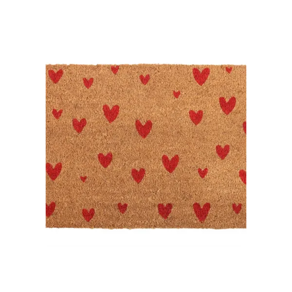 Natural Red Love Heart Doormat 3 Natural Red Love Heart Doormat
