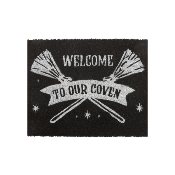 Black Welcome to Our Coven Doormat 3 Black Welcome to Our Coven Doormat