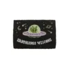 Black Earthlings Welcome Alien UFO Doormat