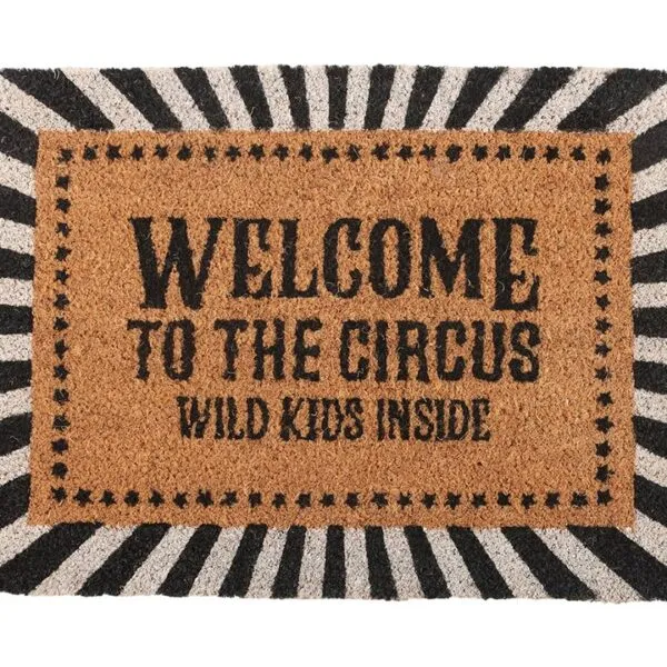 Black Welcome to the Circus Doormat 3 Black Welcome to the Circus Doormat