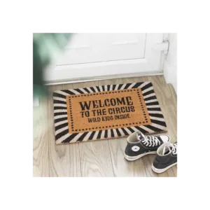 Black Welcome to the Circus Doormat