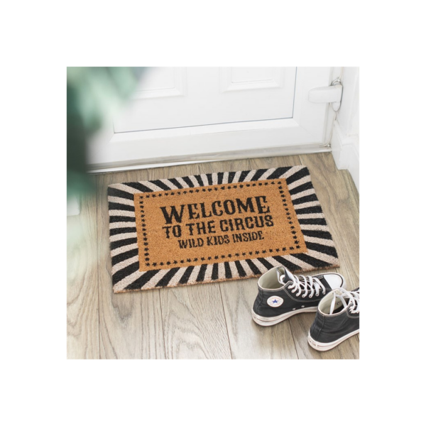 Black Welcome to the Circus Doormat 1 Black Welcome to the Circus Doormat