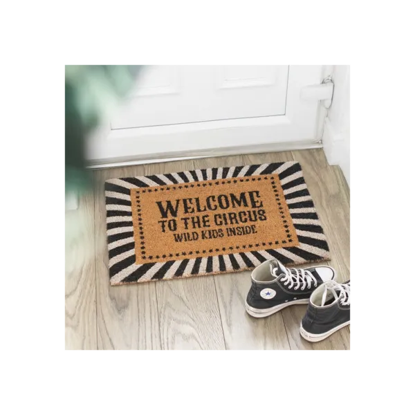 Black Welcome to the Circus Doormat 1 Black Welcome to the Circus Doormat