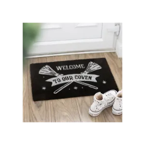 Black Welcome to Our Coven Doormat