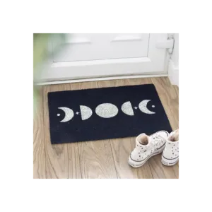 Dark Blue Moon Phase Doormat