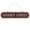 Spooky Street Hanging Metal Sign