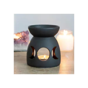 Black Triple Moon Cut Out Oil Burner