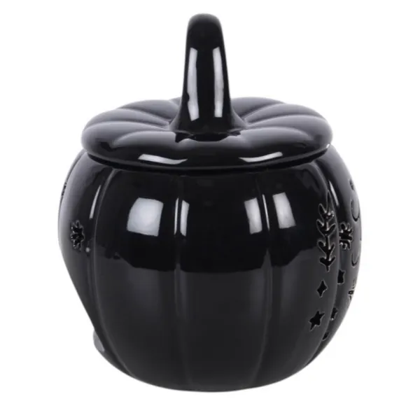 Black Folk Pumpkin Oil Burner and Wax Warmer
