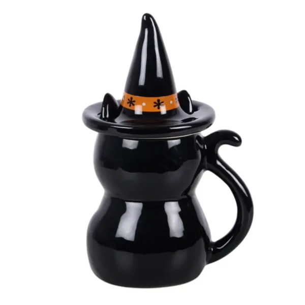 Frightful Folk Black Cat Lidded Mug