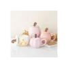 Pink Curly Pumpkin Lidded Mug