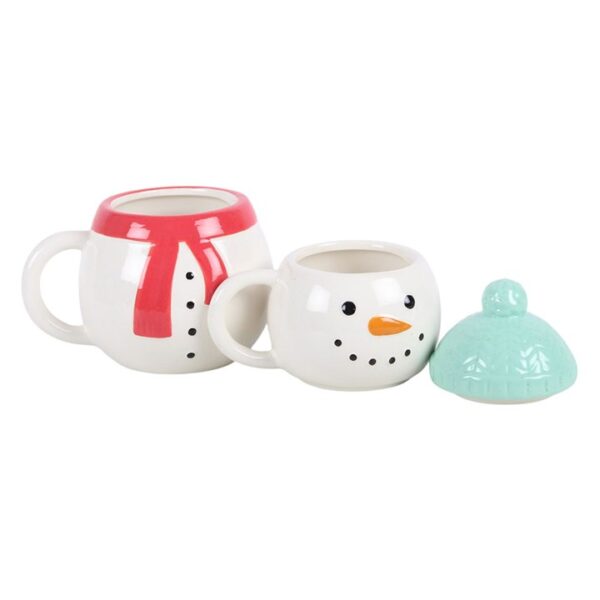 Set of 2 Winter Snowman Stacking Mugs 2 Snowman Stacking Mug