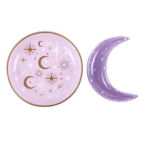 Purple Moon Stacking Trinket Dishes