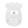 Iridescent White Snowflake Oil Burner and Wax Warmer