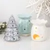 Iridescent White Snowflake Oil Burner and Wax Warmer