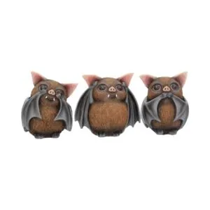 Three Wise Bats 8.5cm