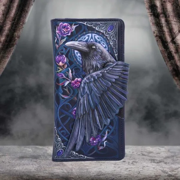 b5629t1-7.webp Ravens Flight Embossed Purse 18.5cm