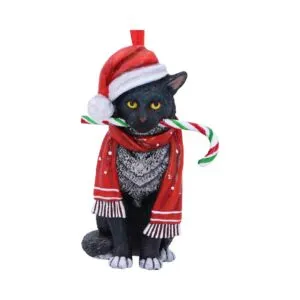 b5782u1.webp Candy Cane Cat Hanging Ornament (LP) 9cm