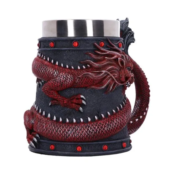 b5884v2-3.webp Dragon Coil Tankard Red 16cm