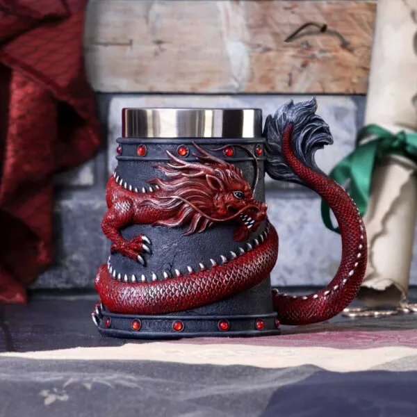 b5884v2-7.webp Dragon Coil Tankard Red 16cm