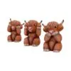 b6047w2-1.webp Three Wise Highland Cows 9.6cm