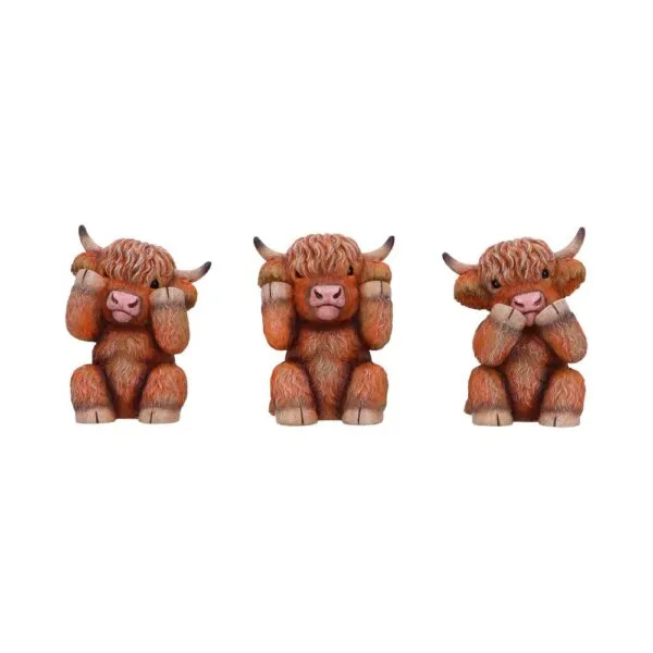 b6047w2.webp Three Wise Highland Cows 9.6cm