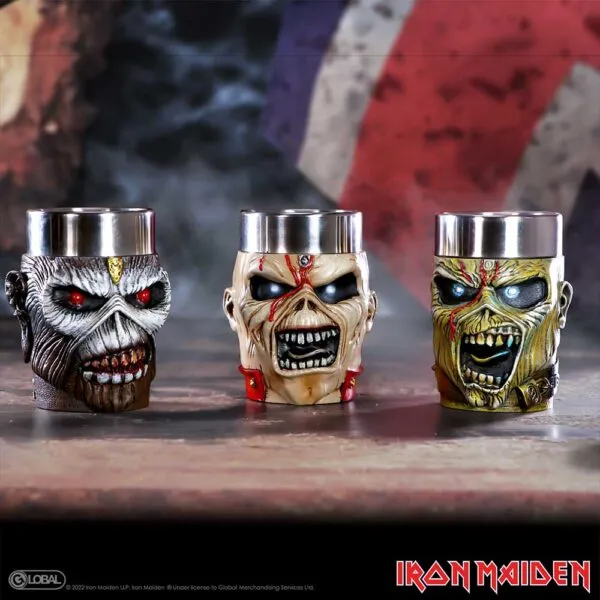 b6341x3-7.webp Iron Maiden Eddie Shot Glass Set 9cm (Set of 3)