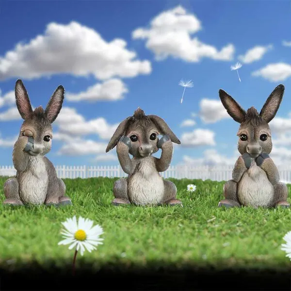 b6350x3-7.webp Three Wise Donkeys 11cm