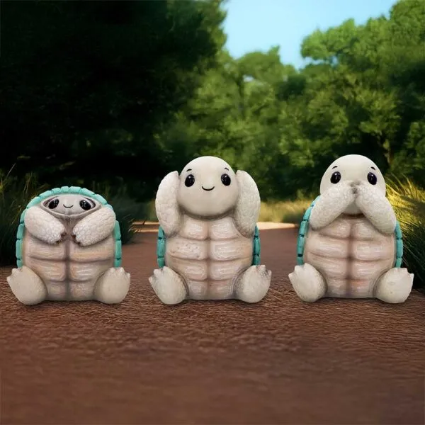 Three Wise Tortoises 8cm