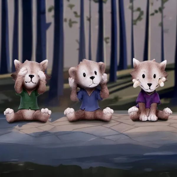 Three Wise Werewolves 7.5cm