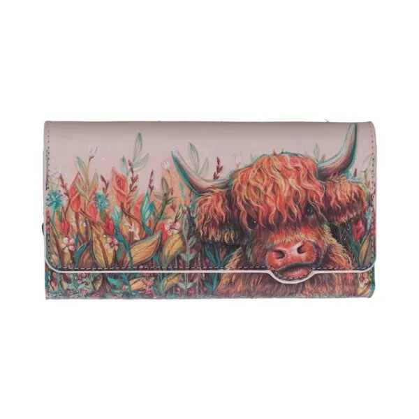 b7246c25.webp Highland Cow Embossed Purse 18.5cm