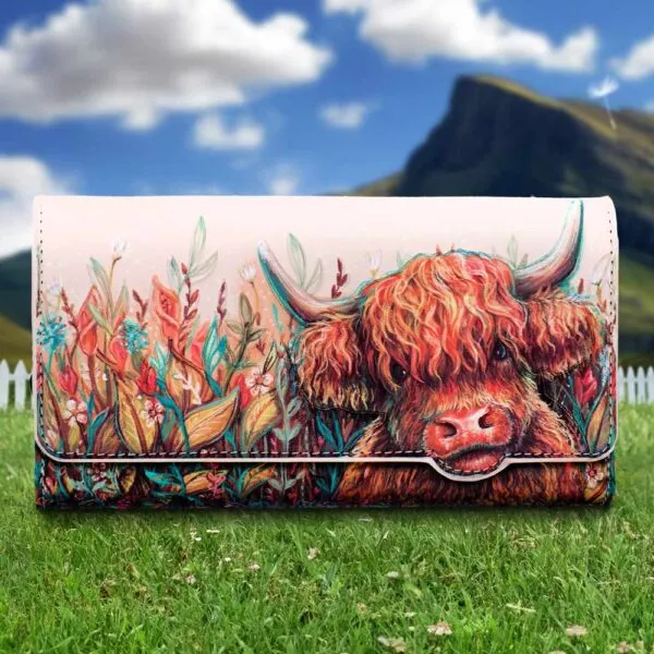 b7246c25-7.webp Highland Cow Embossed Purse 18.5cm