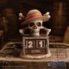One Piece Luffy Jolly Roger Perpetual Calendar